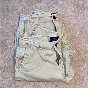 2 pairs American Eagle Men’s khaki shorts size 30